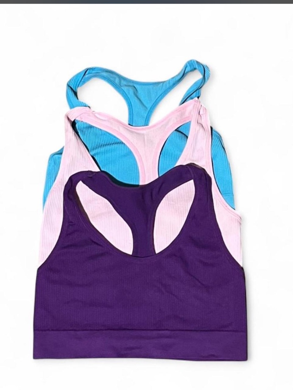 Othr Racerback Seamless Sports Bras in Blue, Pink & Purple